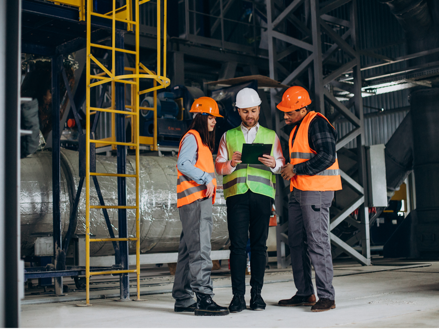 Equipo técnico especializado y protocolos de seguridad en obra de Escala Steel